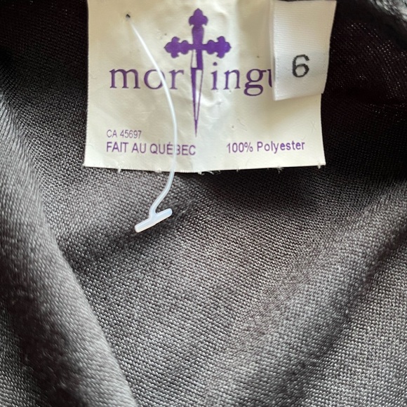 🕯 Black Crushed Velvet Maxi Dress – Size US 6 (Mortingus) - Picture 7 of 7